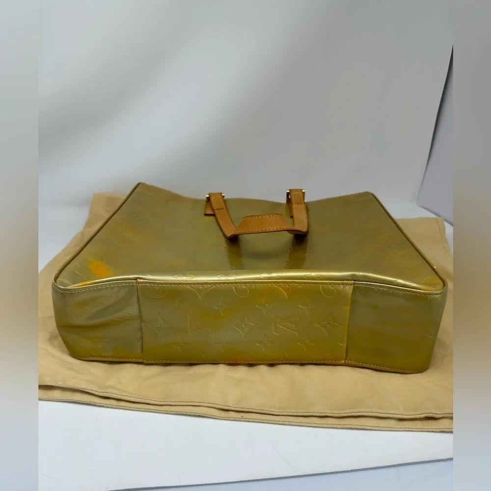 LOUIS VUITTON VINTAGE VERNIS NOISETTE TOTE GUC​ - Picture 2 of 15